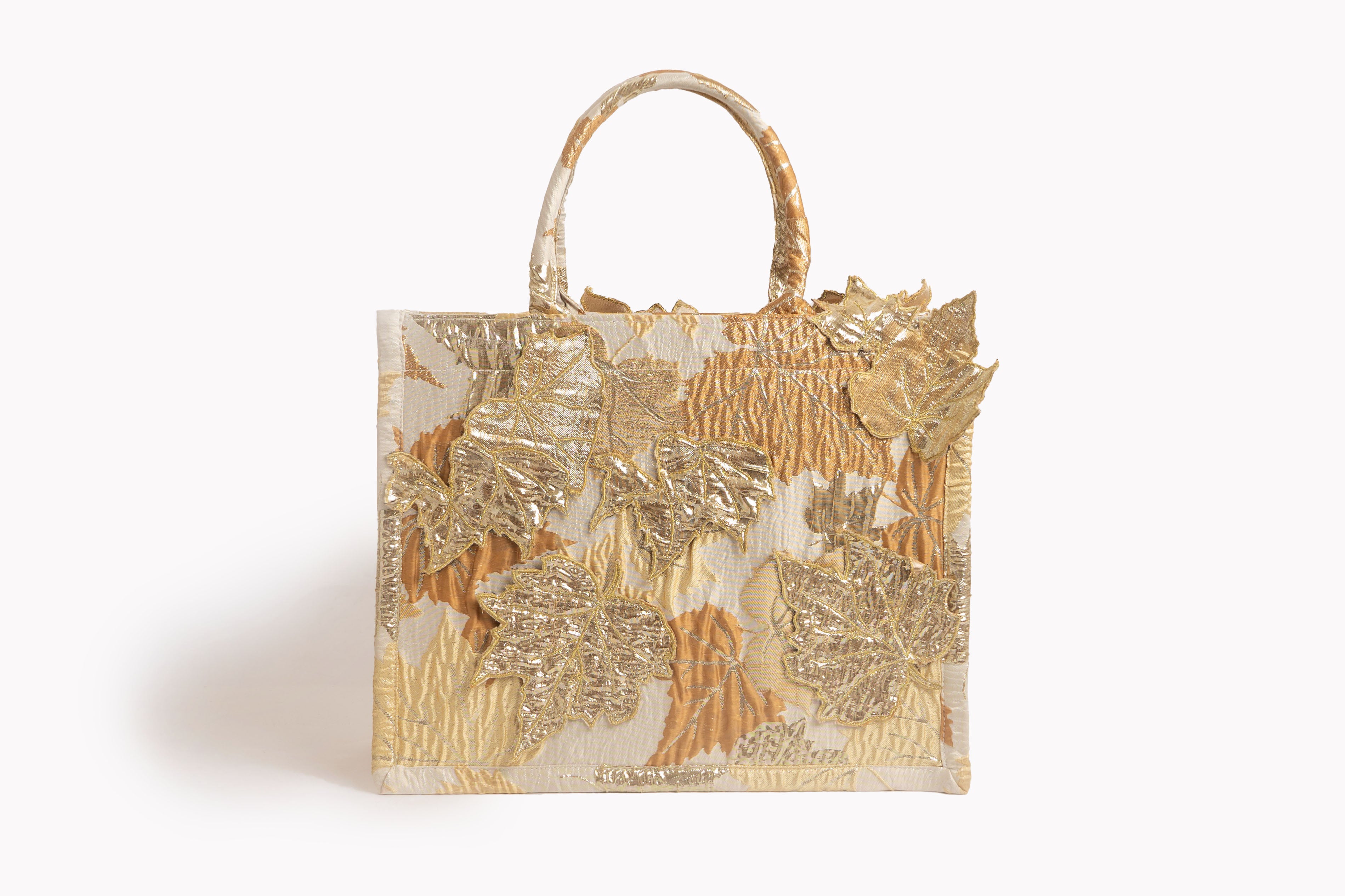 Gold Floral Brocade Bag